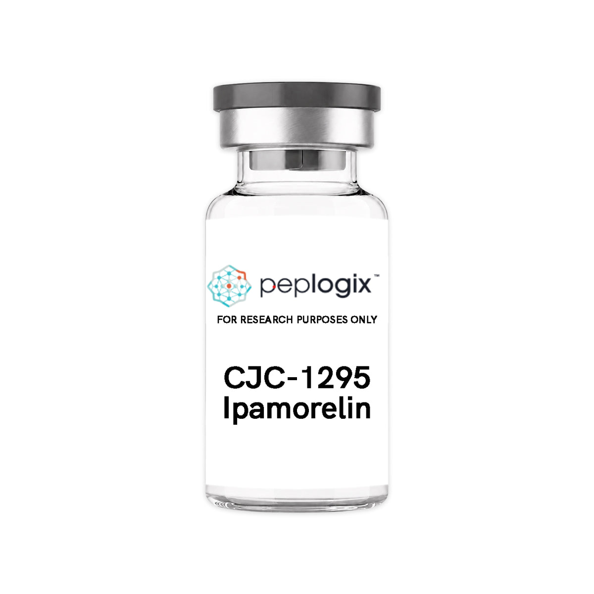 Peplogix CJC-1295 / Ipamorelin lyophilized vial, for research purposes only.