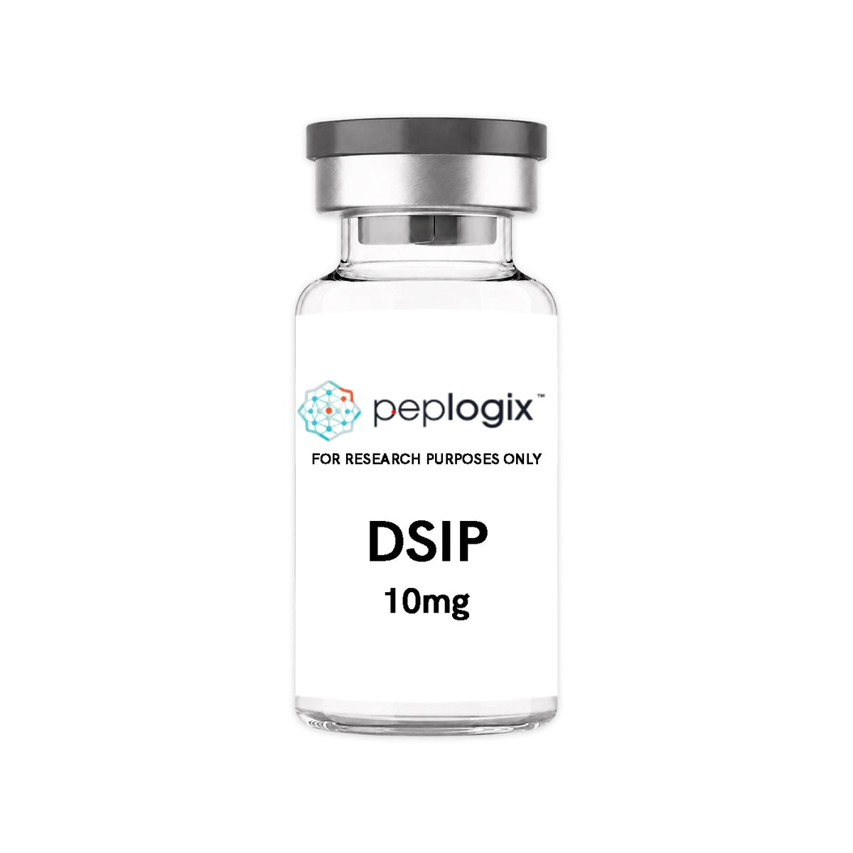 Peplogix DSIP lyophilized vial, for research purposes only.