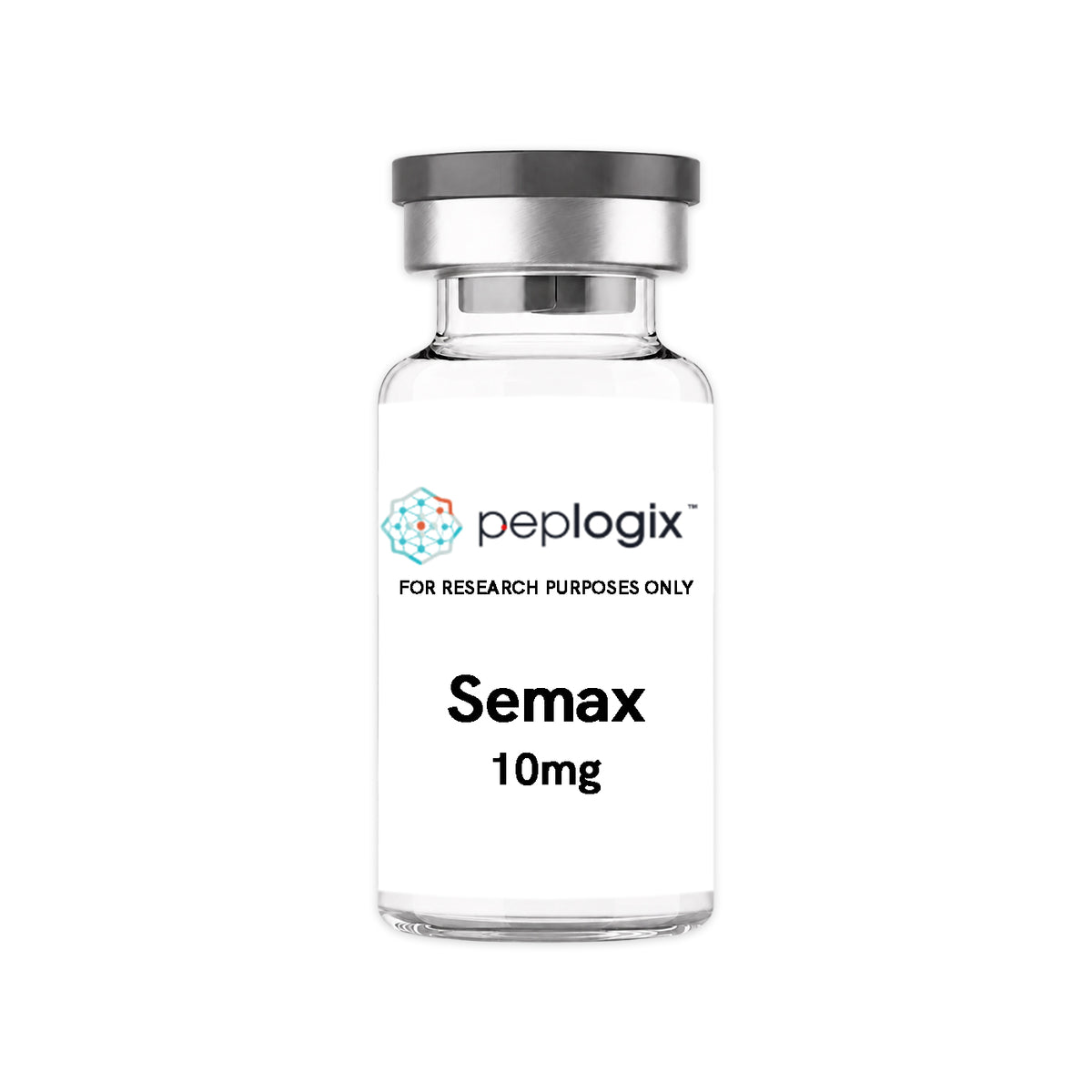 Peplogix Semax lyophilized vial, for research purposes only.