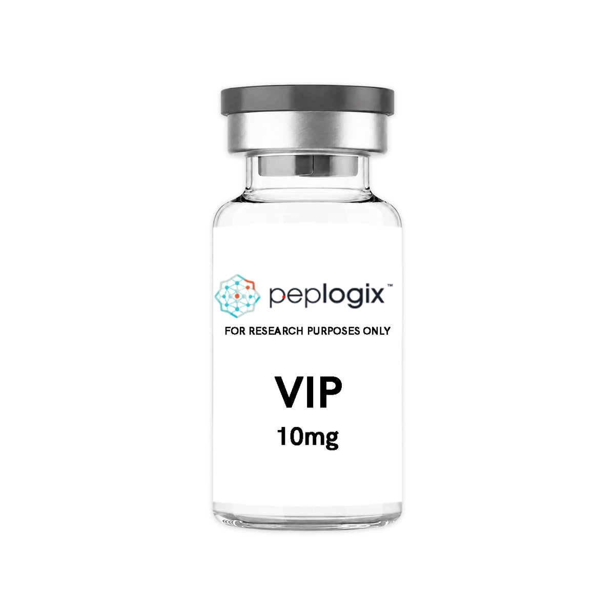 Peplogix VIP lyophilized vial, for research purposes only.